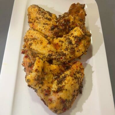Alitas de pollo cocinadas a baja temperatura